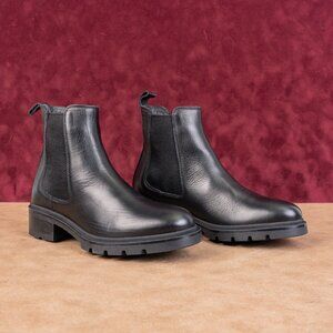 La Canadienne Women Connor Waterproof Black Leather Comfortable Chelsea Boots 7